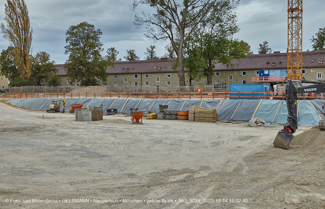 14.10.2023 - Baustelle Maikäfersiedlung in Berg am Laim und Neuperlach