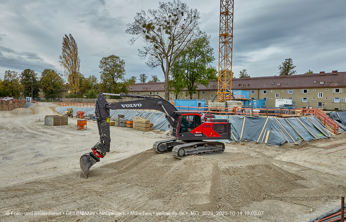 14.10.2023 - Baustelle Maikäfersiedlung in Berg am Laim und Neuperlach
