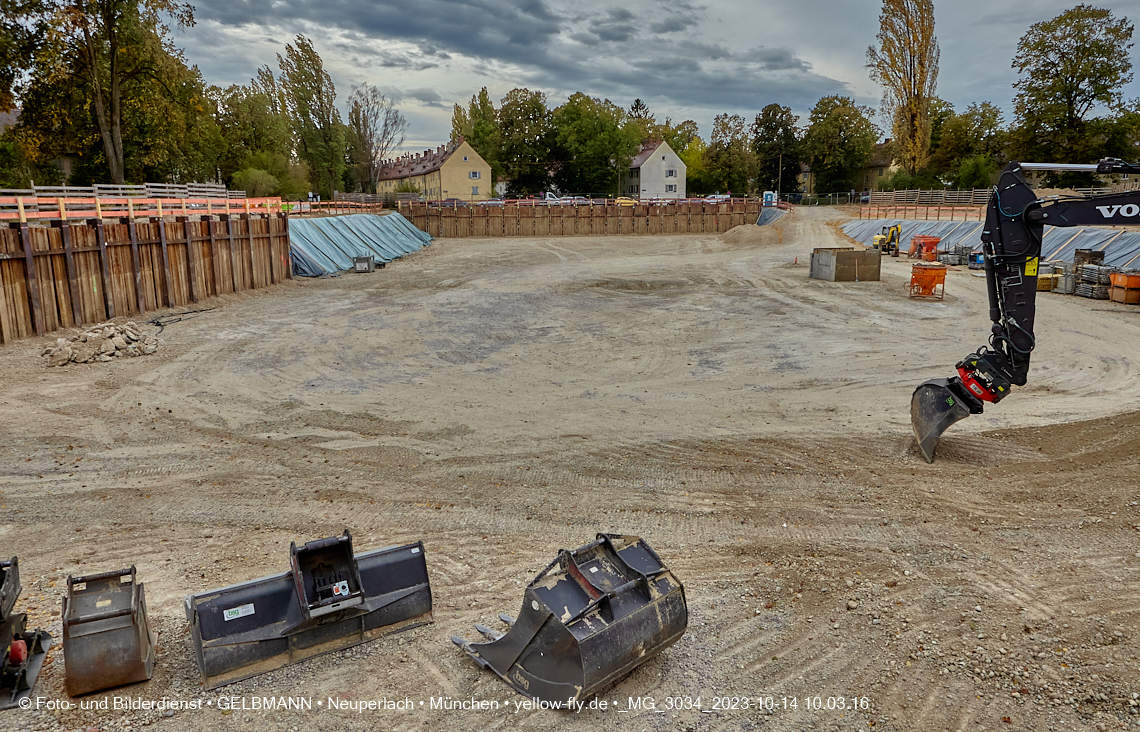 14.10.2023 - Baustelle Maikäfersiedlung in Berg am Laim und Neuperlach