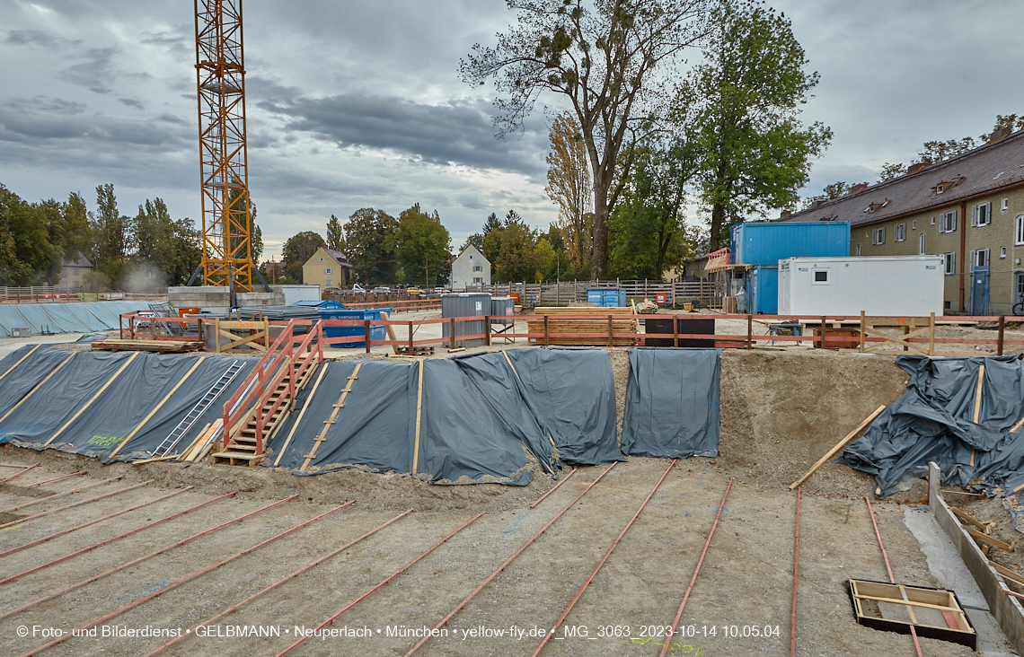 14.10.2023 - Baustelle Maikäfersiedlung in Berg am Laim und Neuperlach