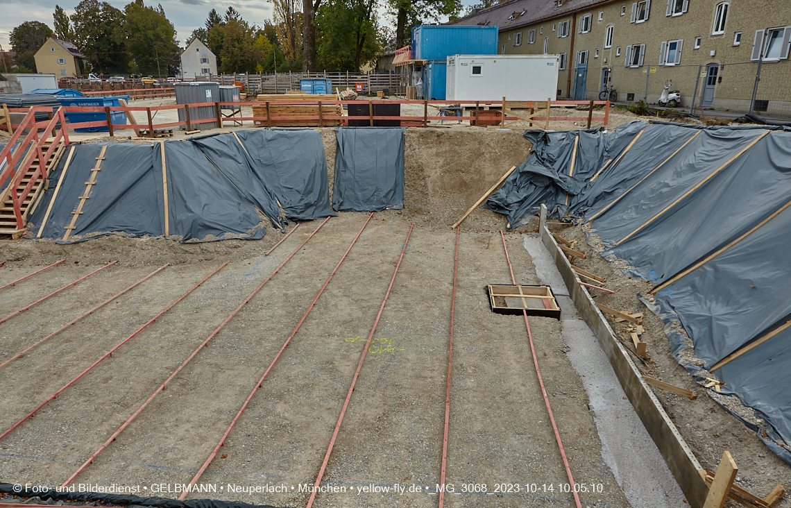 14.10.2023 - Baustelle Maikäfersiedlung in Berg am Laim und Neuperlach