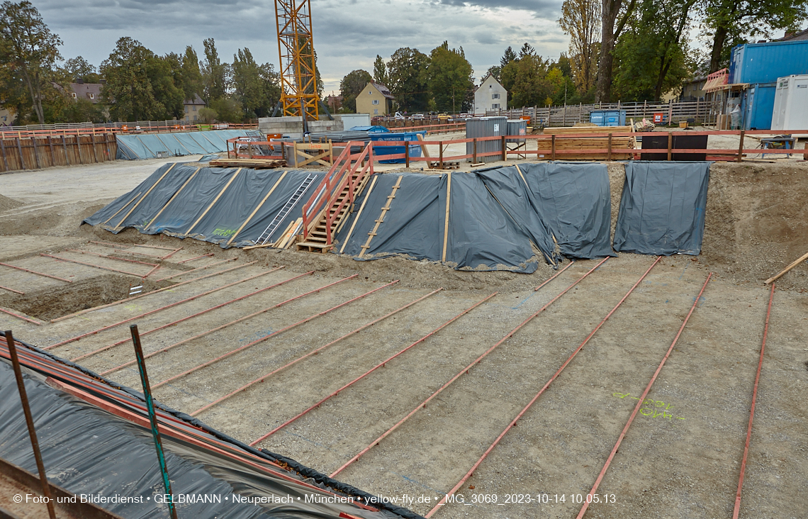 14.10.2023 - Baustelle Maikäfersiedlung in Berg am Laim und Neuperlach