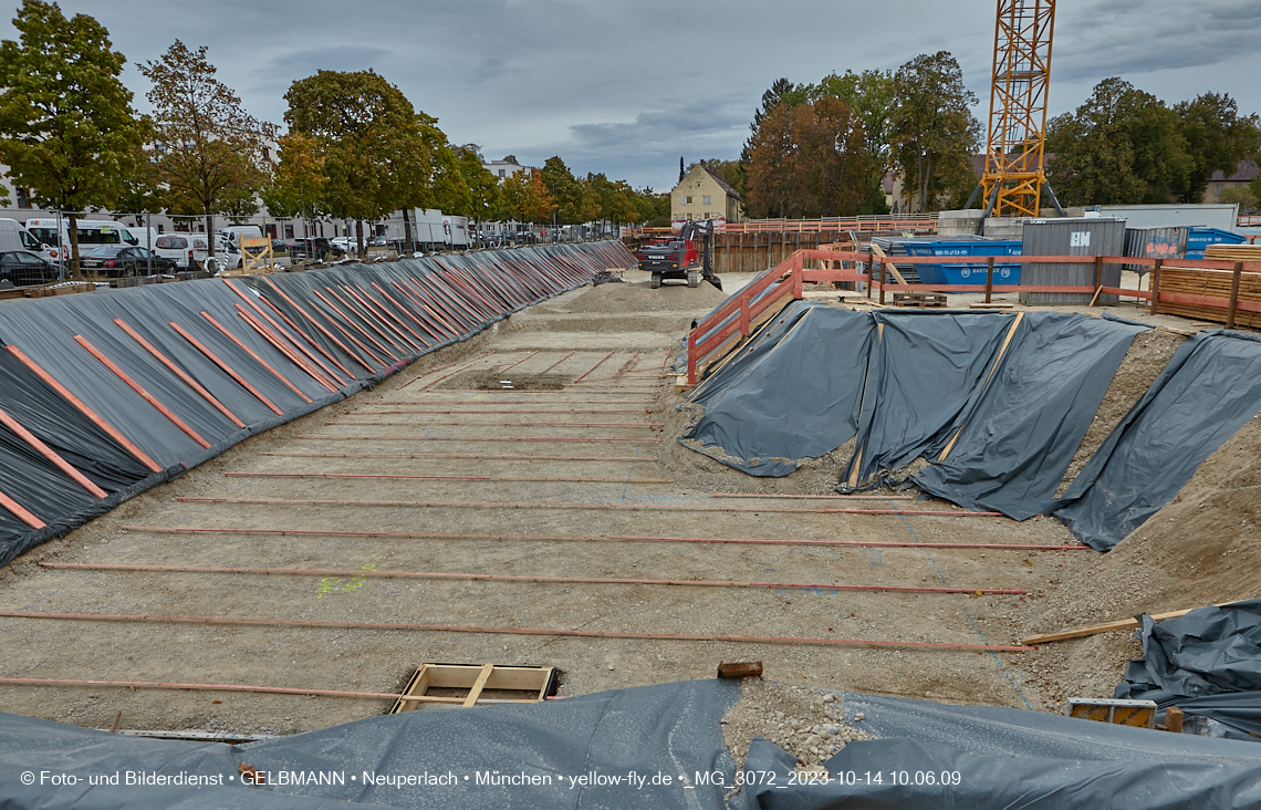 14.10.2023 - Baustelle Maikäfersiedlung in Berg am Laim und Neuperlach