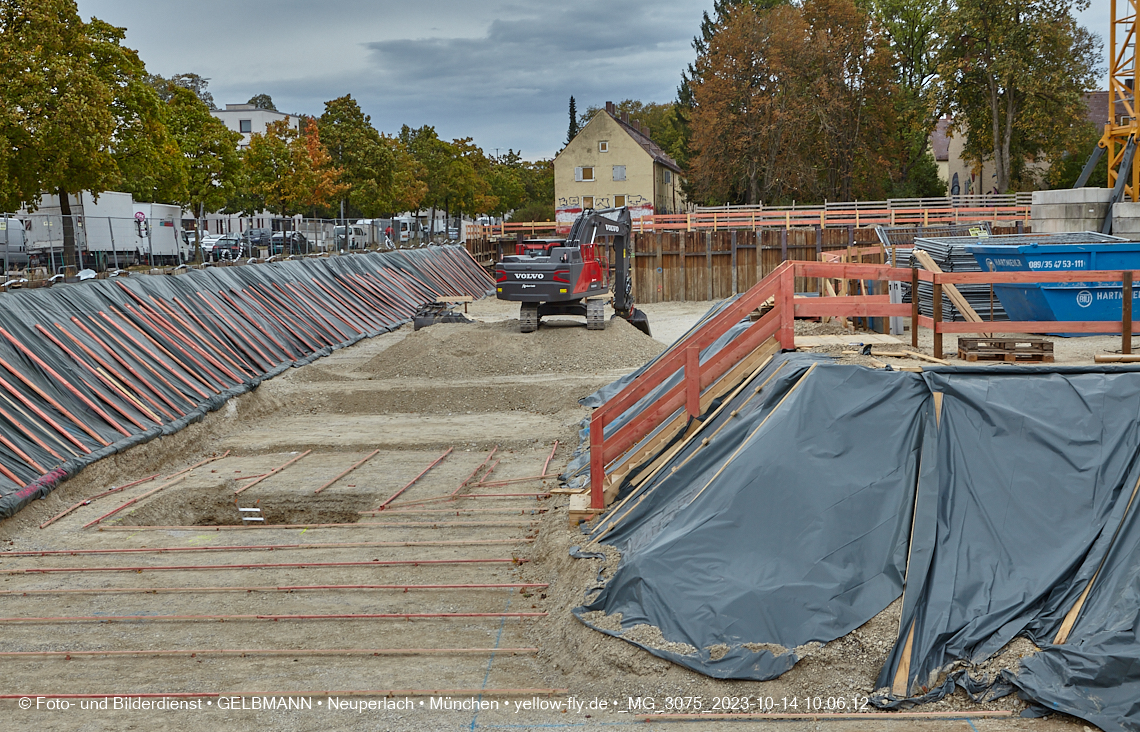 14.10.2023 - Baustelle Maikäfersiedlung in Berg am Laim und Neuperlach