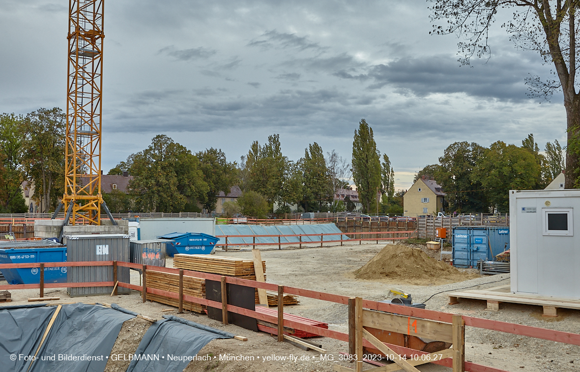 14.10.2023 - Baustelle Maikäfersiedlung in Berg am Laim und Neuperlach