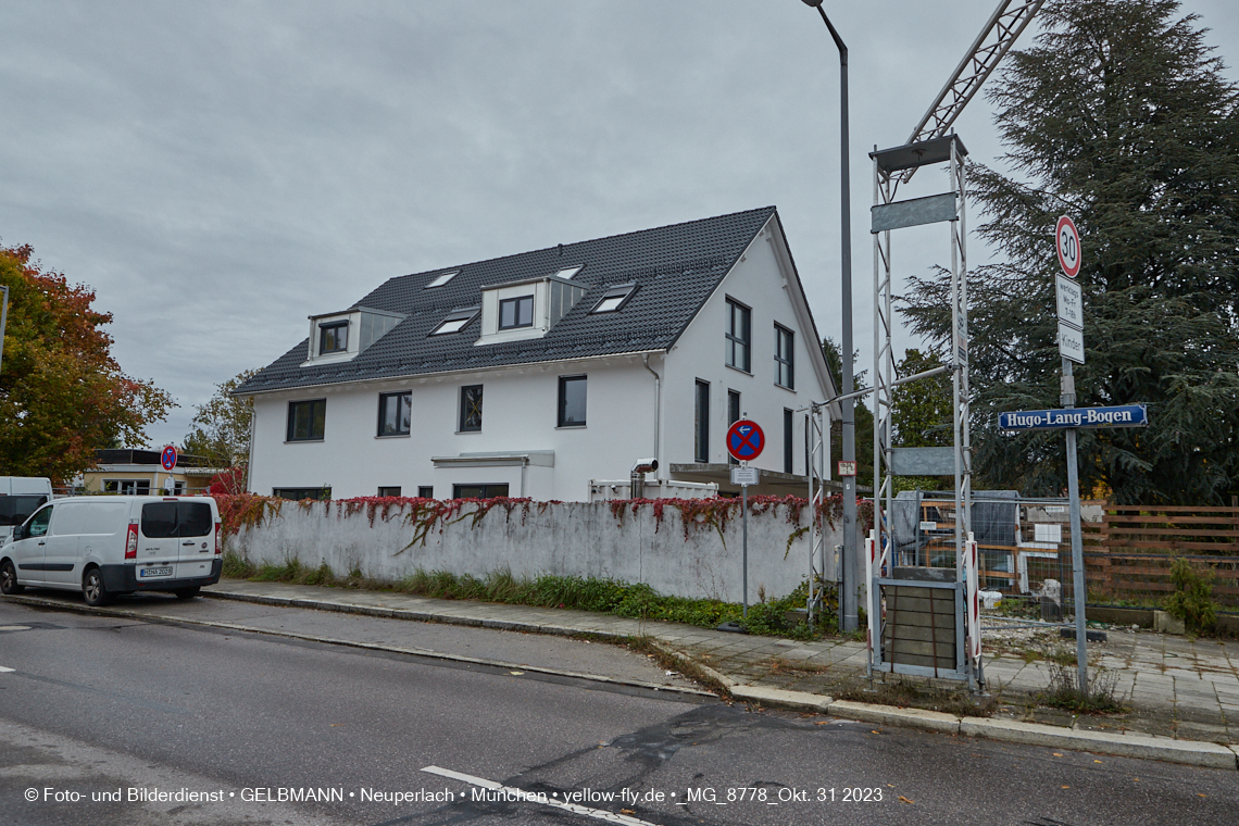 31.10.2023 - Baustelle Niederalmstraße 16 und Hugo-Lang-Bogen in Neuperlach