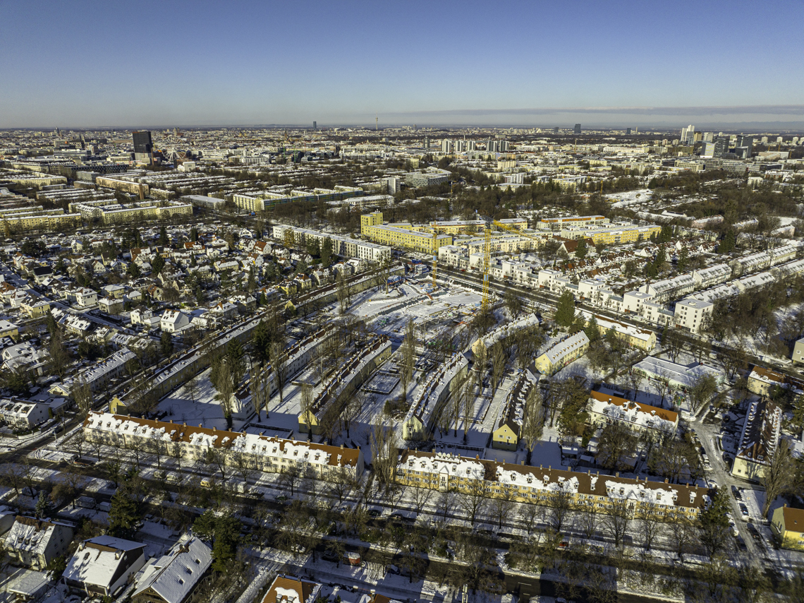07.12.2021 - Baustelle Maikäfersiedlung in Berg-am-Laim und Neuperlach