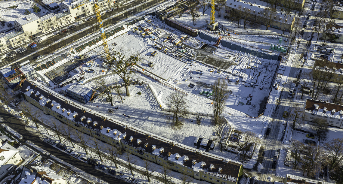 07.12.2021 - Baustelle Maikäfersiedlung in Berg-am-Laim und Neuperlach