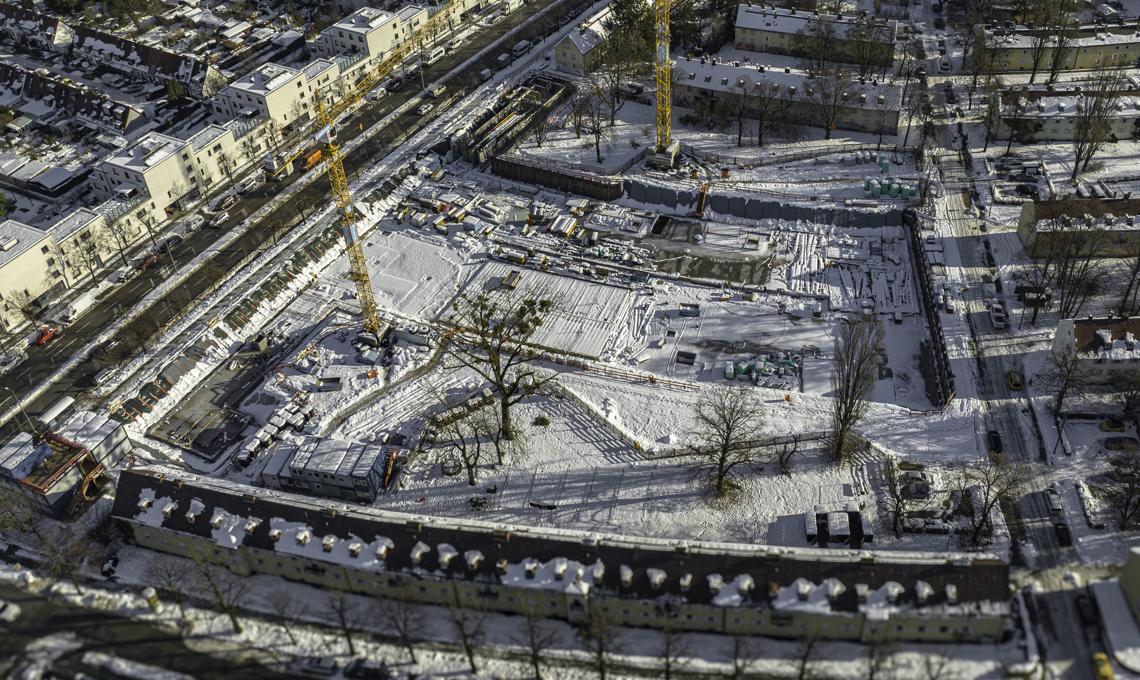 07.12.2021 - Baustelle Maikäfersiedlung in Berg-am-Laim und Neuperlach