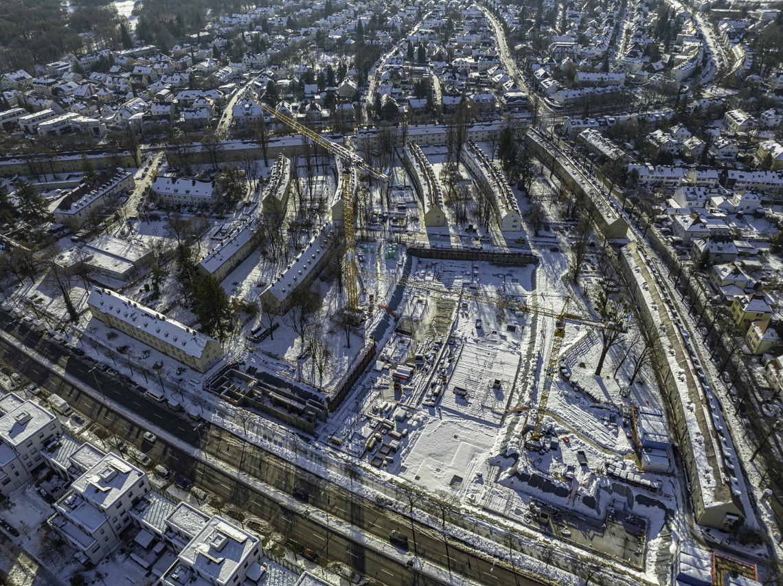 07.12.2021 - Baustelle Maikäfersiedlung in Berg-am-Laim und Neuperlach