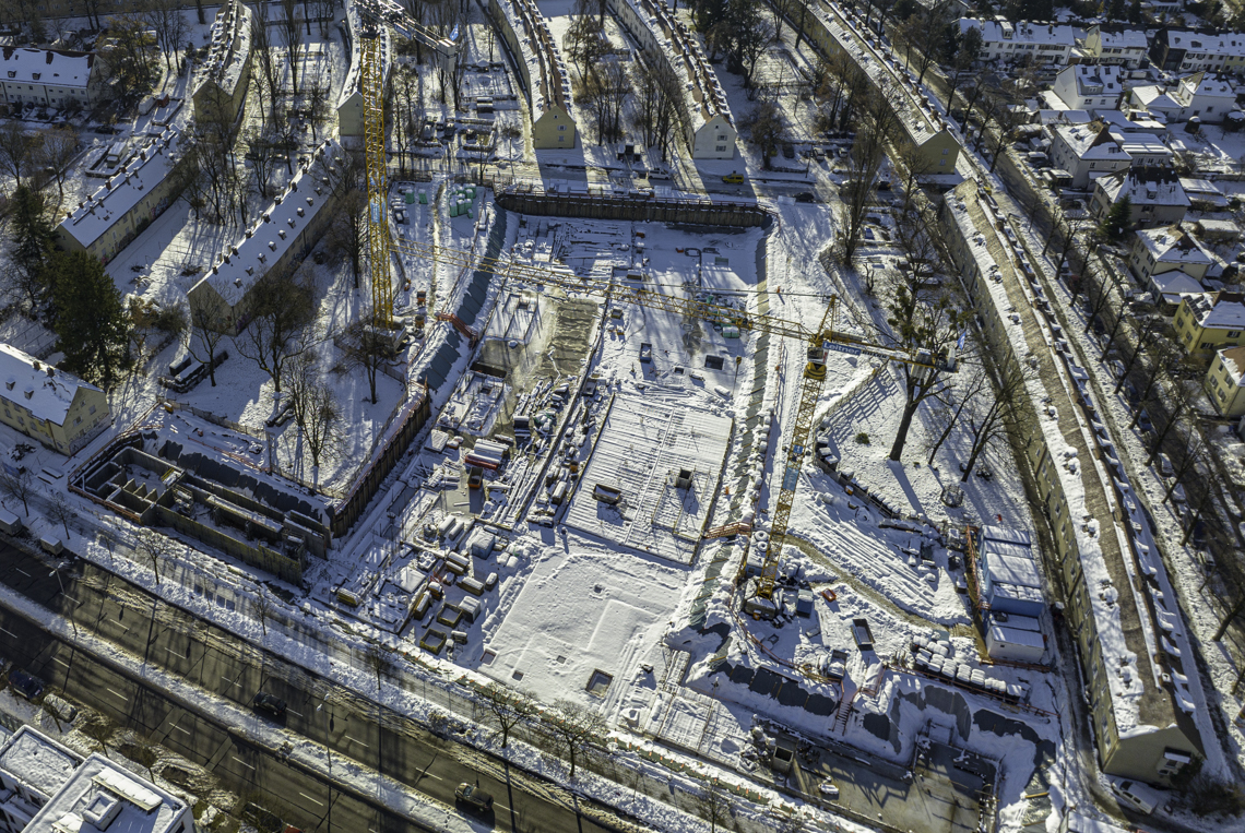 07.12.2021 - Baustelle Maikäfersiedlung in Berg-am-Laim und Neuperlach
