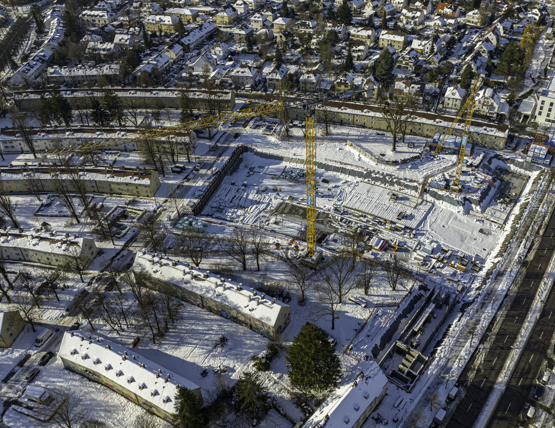 07.12.2021 - Baustelle Maikäfersiedlung in Berg-am-Laim und Neuperlach