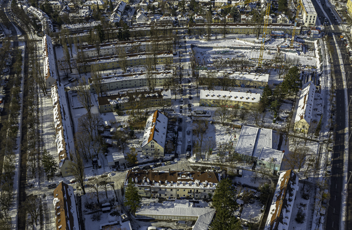 07.12.2021 - Baustelle Maikäfersiedlung in Berg-am-Laim und Neuperlach