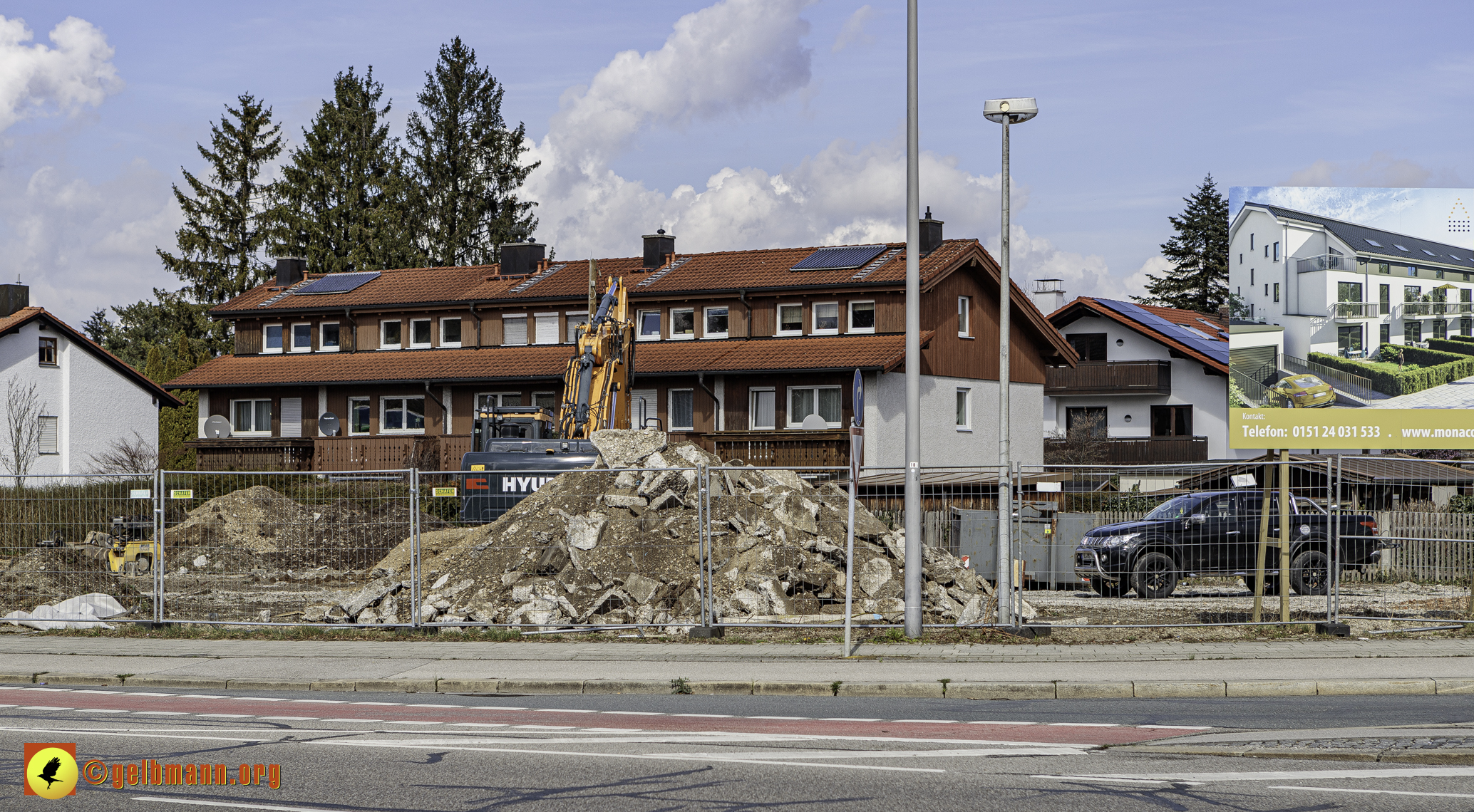 19.03.2024 - Baustelle MONACO an der Heinrich-Wieland/Ecke Corinthstrasse in Neuperlach