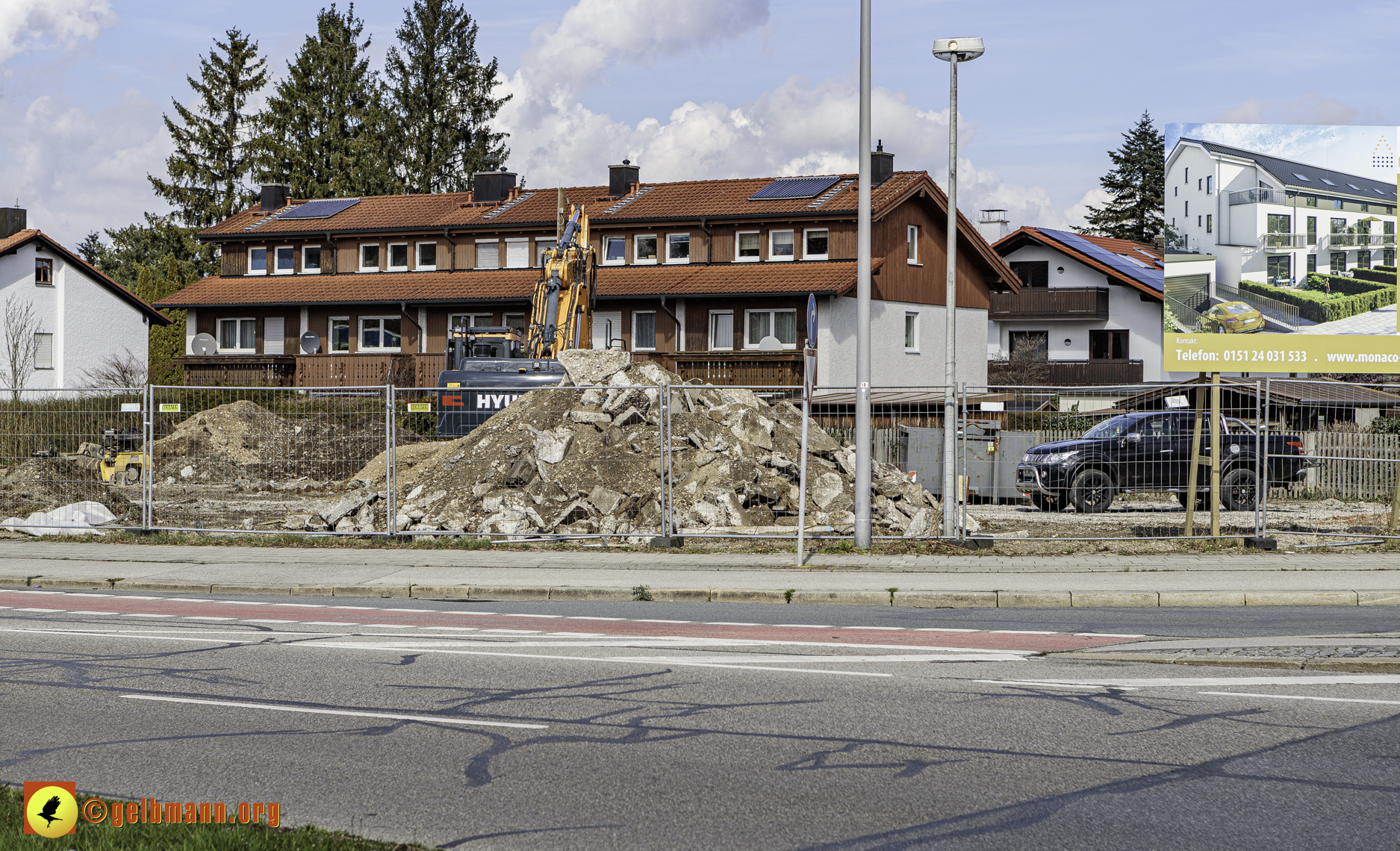19.03.2024 - Baustelle MONACO an der Heinrich-Wieland/Ecke Corinthstrasse in Neuperlach