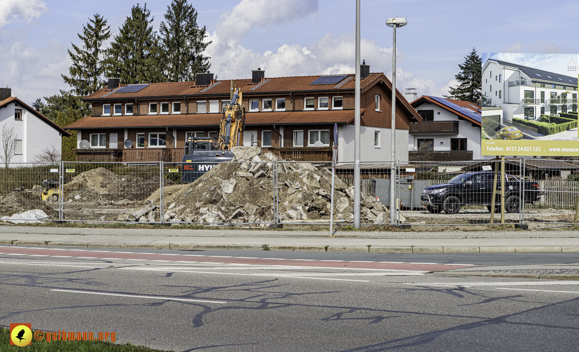 19.03.2024 - Baustelle MONACO an der Heinrich-Wieland/Ecke Corinthstrasse in Neuperlach