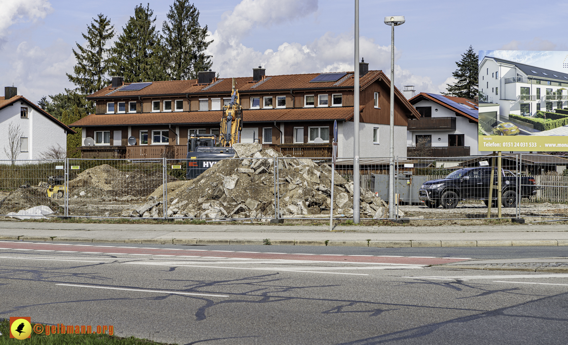 19.03.2024 - Baustelle MONACO an der Heinrich-Wieland/Ecke Corinthstrasse in Neuperlach