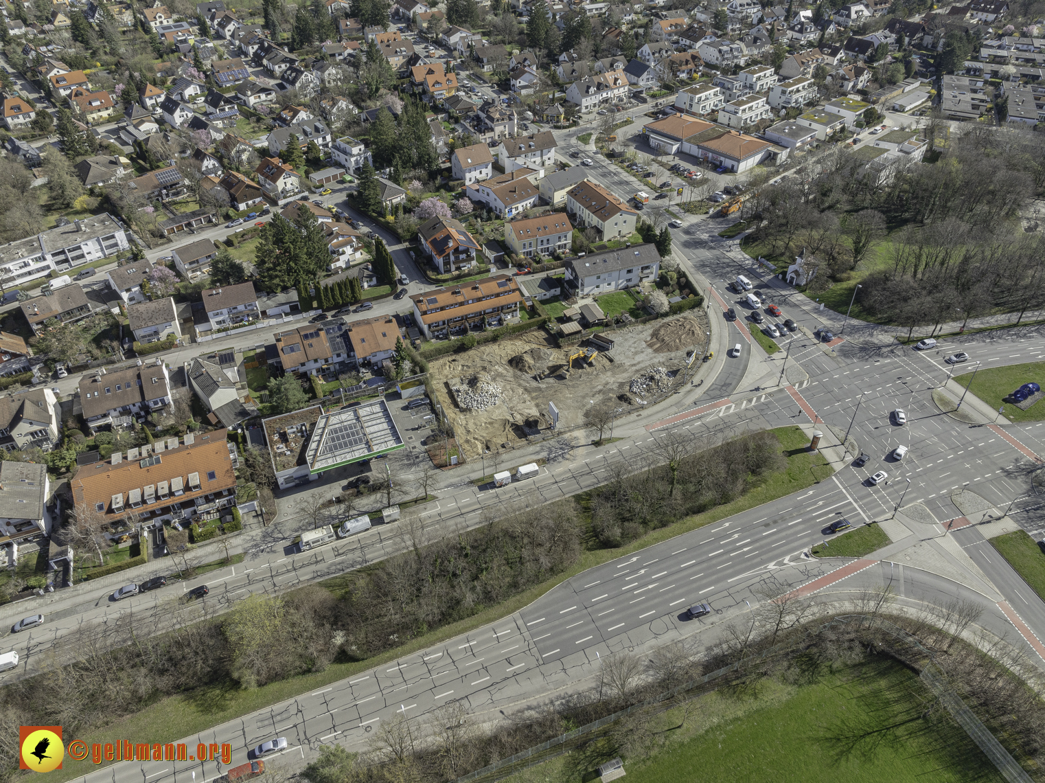 20.03.2024 - Luftbilder der Baustelle MONACO an der Heinrich-Wieland/Ecke Corinthstrasse in Neuperlach