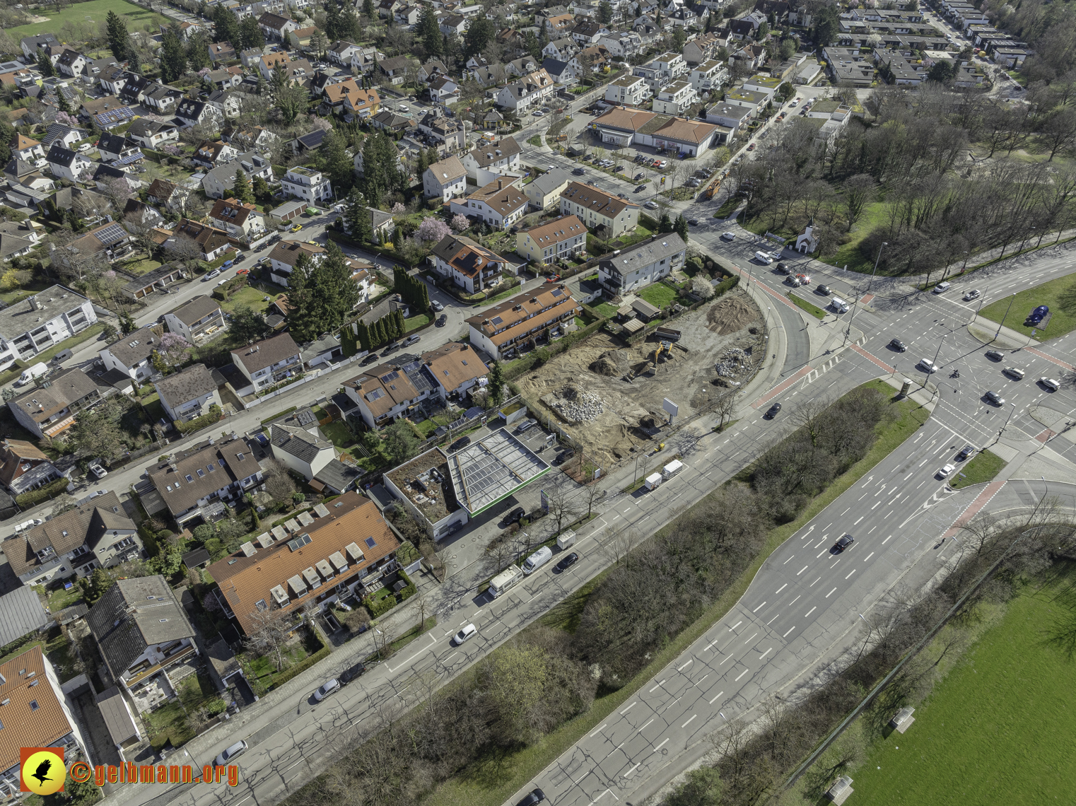 20.03.2024 - Luftbilder der Baustelle MONACO an der Heinrich-Wieland/Ecke Corinthstrasse in Neuperlach