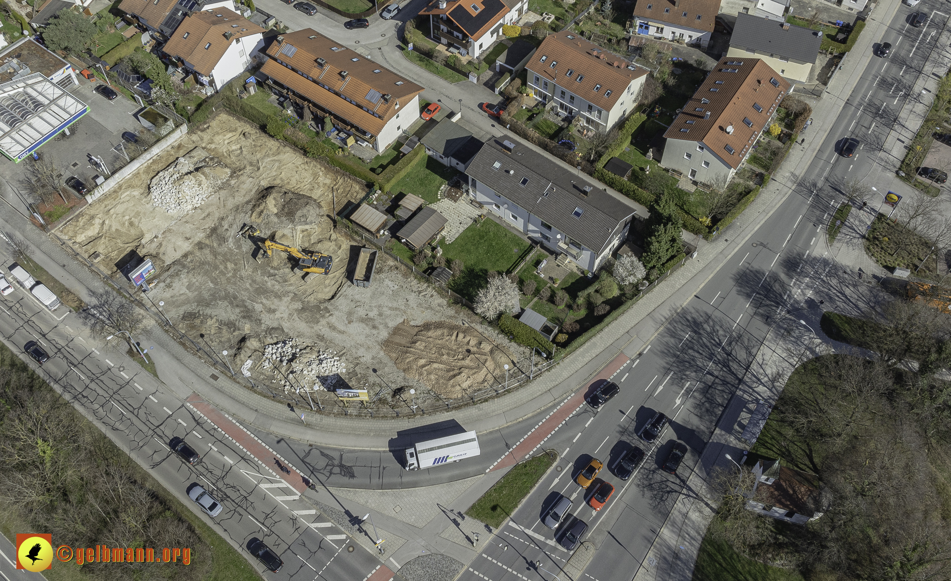 20.03.2024 - Luftbilder der Baustelle MONACO an der Heinrich-Wieland/Ecke Corinthstrasse in Neuperlach