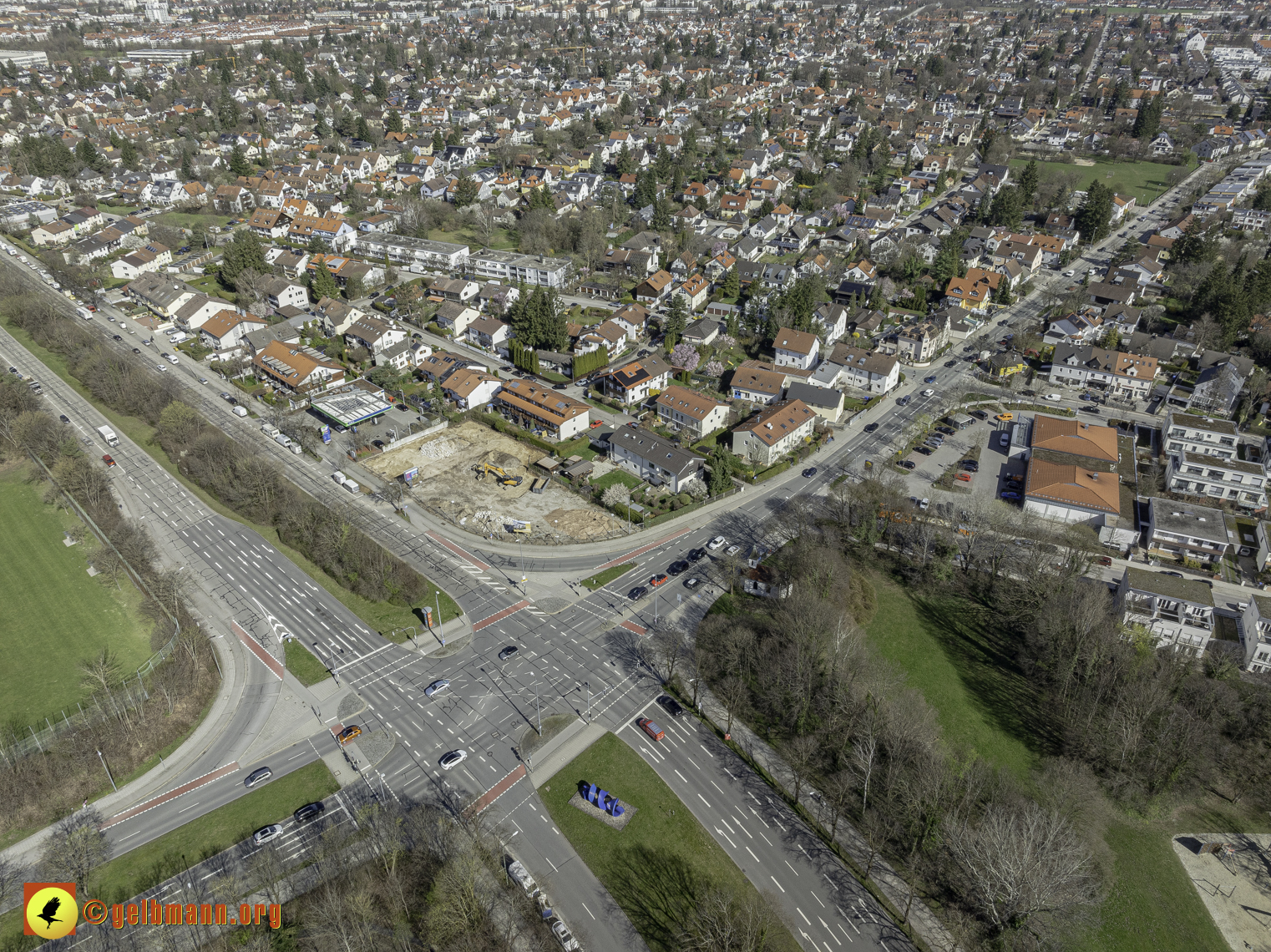 20.03.2024 - Luftbilder der Baustelle MONACO an der Heinrich-Wieland/Ecke Corinthstrasse in Neuperlach