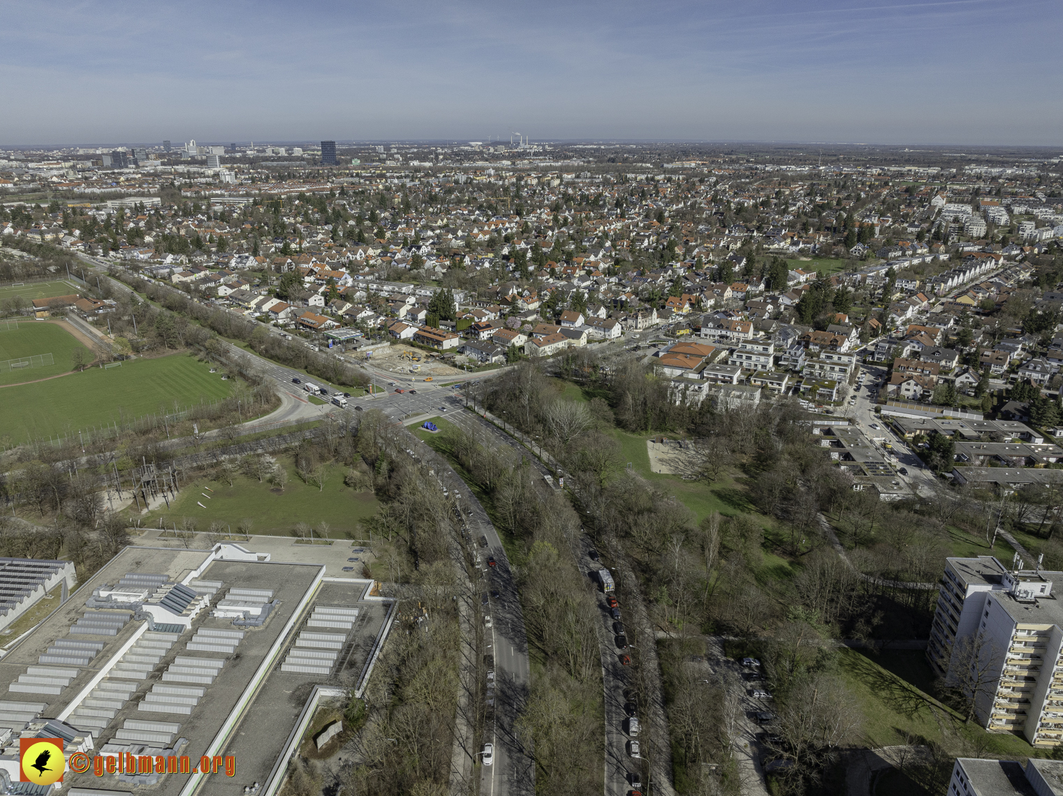 20.03.2024 - Luftbilder der Baustelle MONACO an der Heinrich-Wieland/Ecke Corinthstrasse in Neuperlach