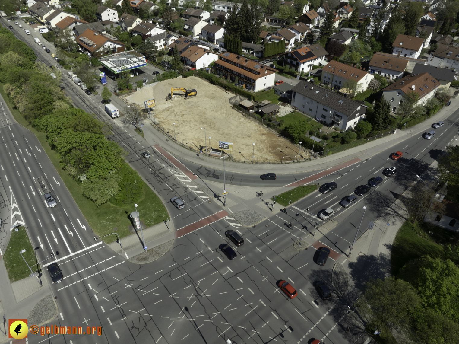 13.04.2024 - Luftbilder der Baustelle MONACO an der Heinrich-Wieland/Ecke Corinthstrasse in Neuperlach