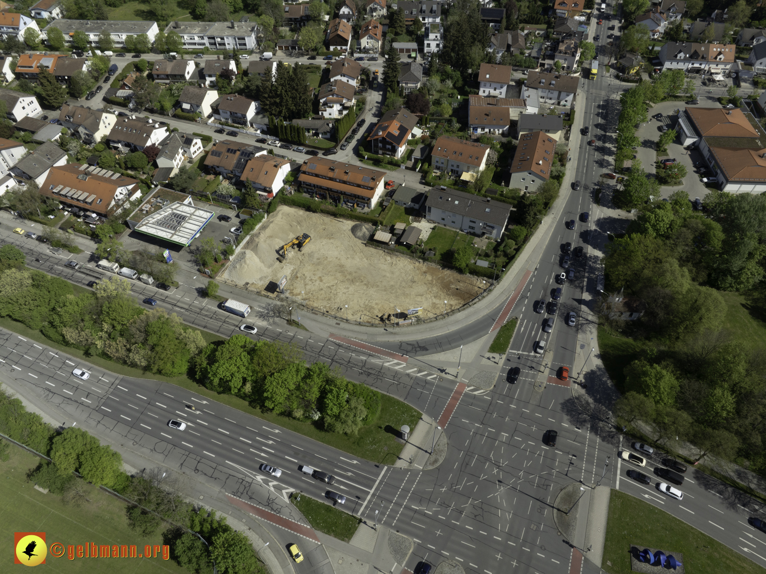 13.04.2024 - Luftbilder der Baustelle MONACO an der Heinrich-Wieland/Ecke Corinthstrasse in Neuperlach