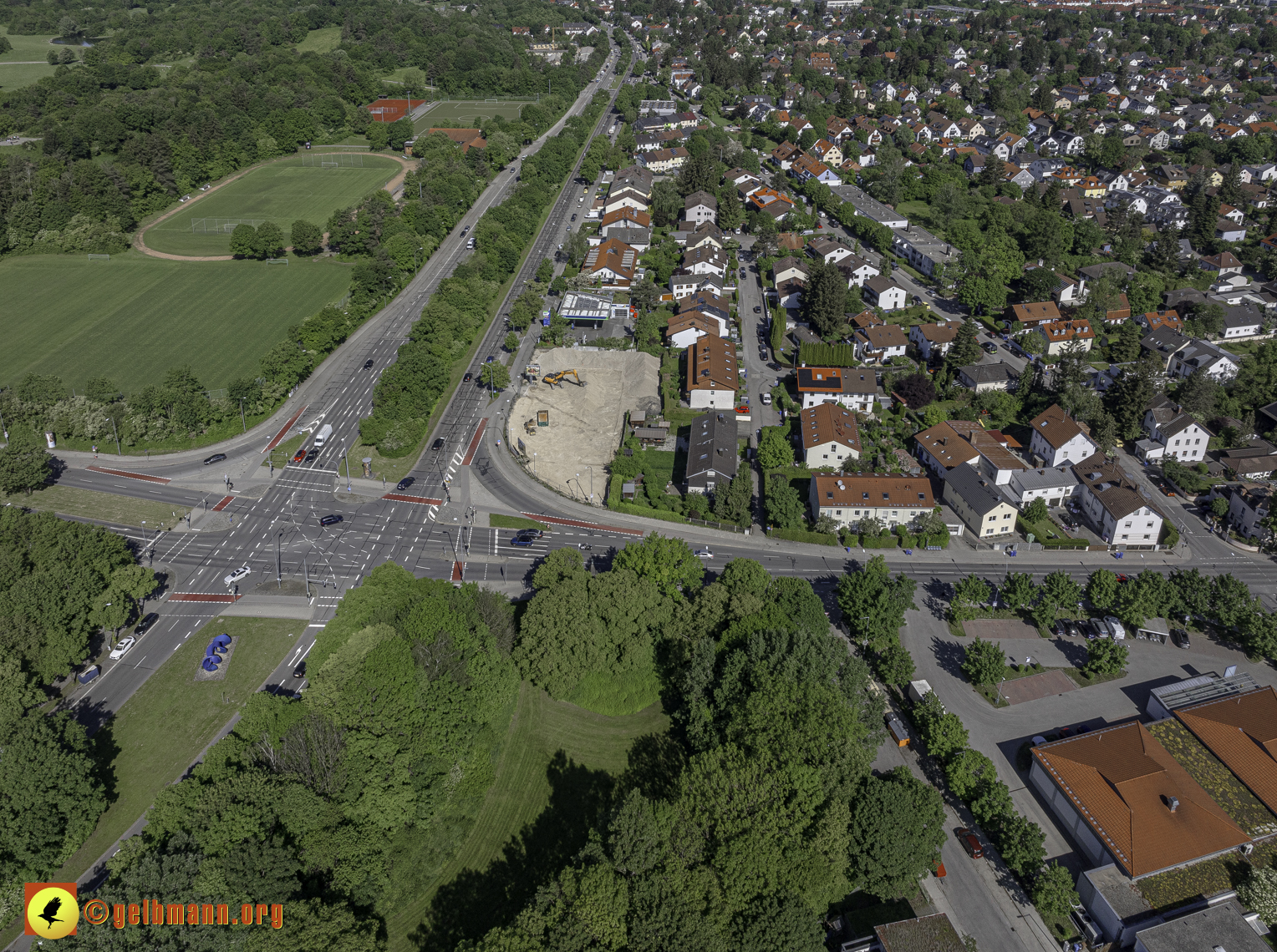 13.04.2024 - Luftbilder der Baustelle MONACO an der Heinrich-Wieland/Ecke Corinthstrasse in Neuperlach