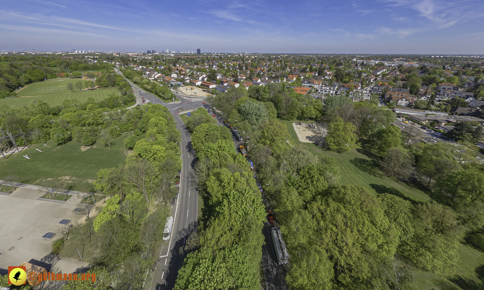 13.04.2024 - Luftbilder der Baustelle MONACO an der Heinrich-Wieland/Ecke Corinthstrasse in Neuperlach