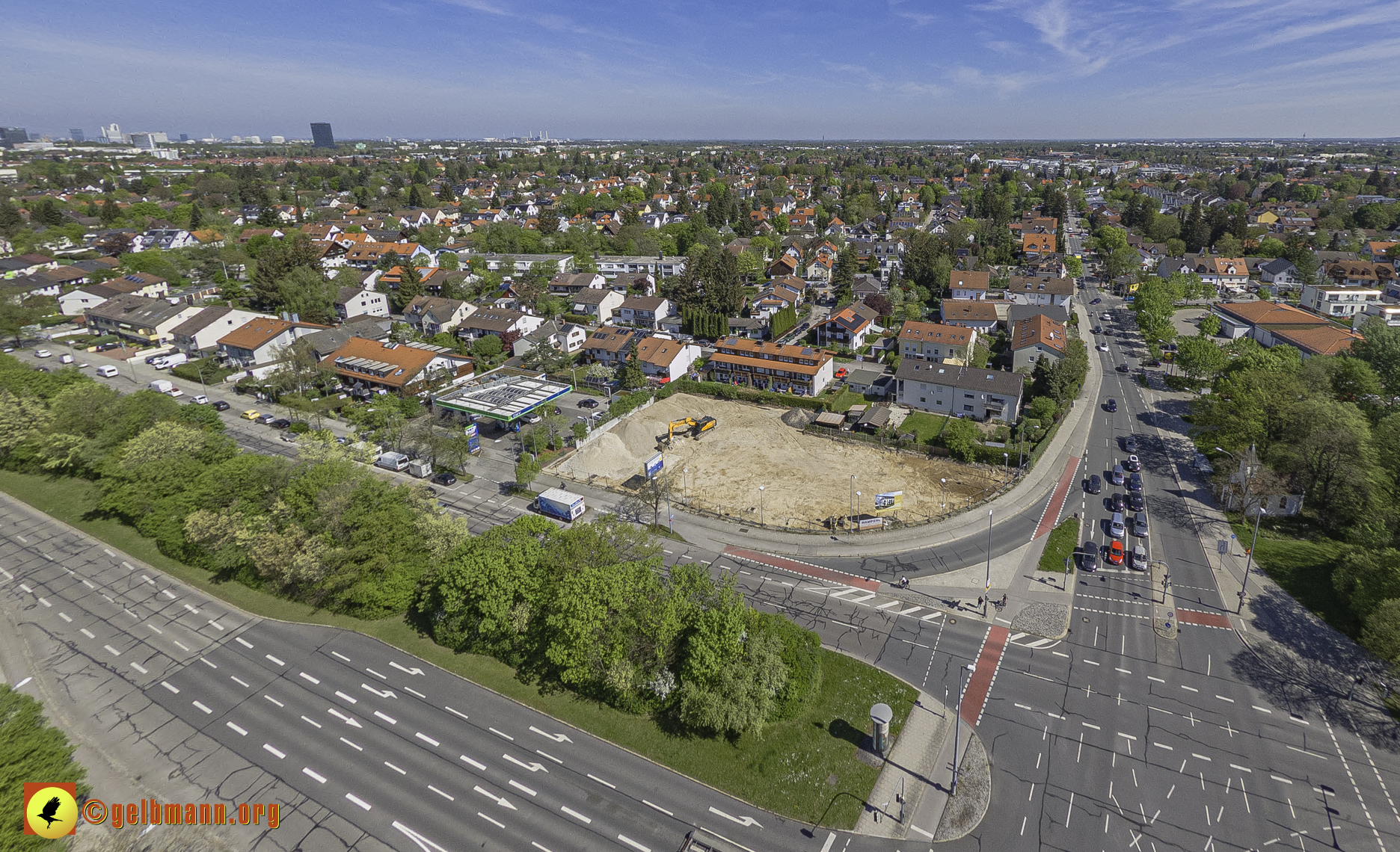 13.04.2024 - Luftbilder der Baustelle MONACO an der Heinrich-Wieland/Ecke Corinthstrasse in Neuperlach