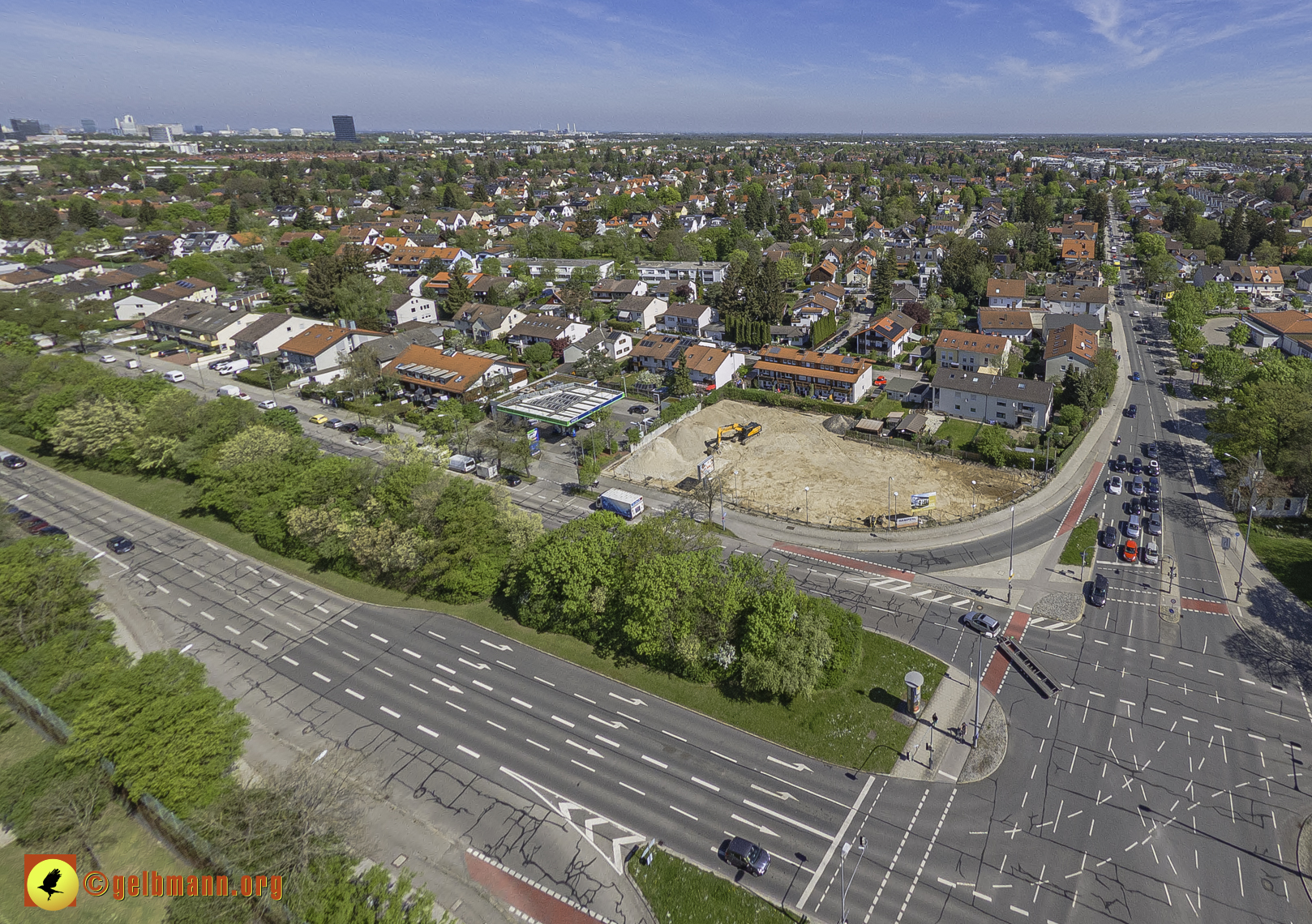 13.04.2024 - Luftbilder der Baustelle MONACO an der Heinrich-Wieland/Ecke Corinthstrasse in Neuperlach