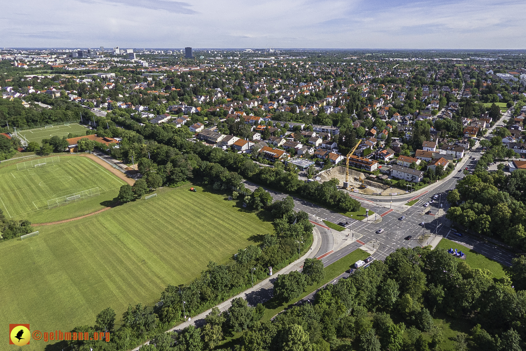 30.05.2024 - Luftbilder der Baustelle MONACO an der Heinrich-Wieland/Ecke Corinthstrasse in Neuperlach