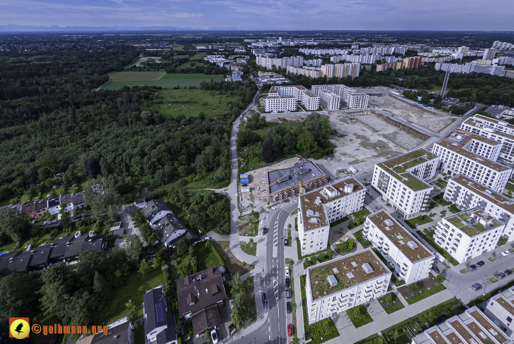 06.06.2024 - Luftbilder der Baustelle Alexisquartier und Pandion Verde in Neuperlach