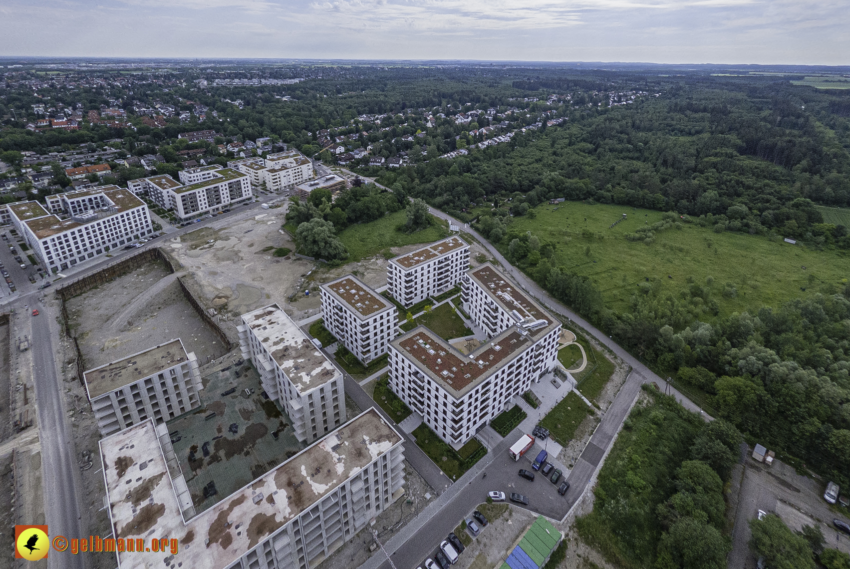 06.06.2024 - Luftbilder der Baustelle Alexisquartier und Pandion Verde in Neuperlach
