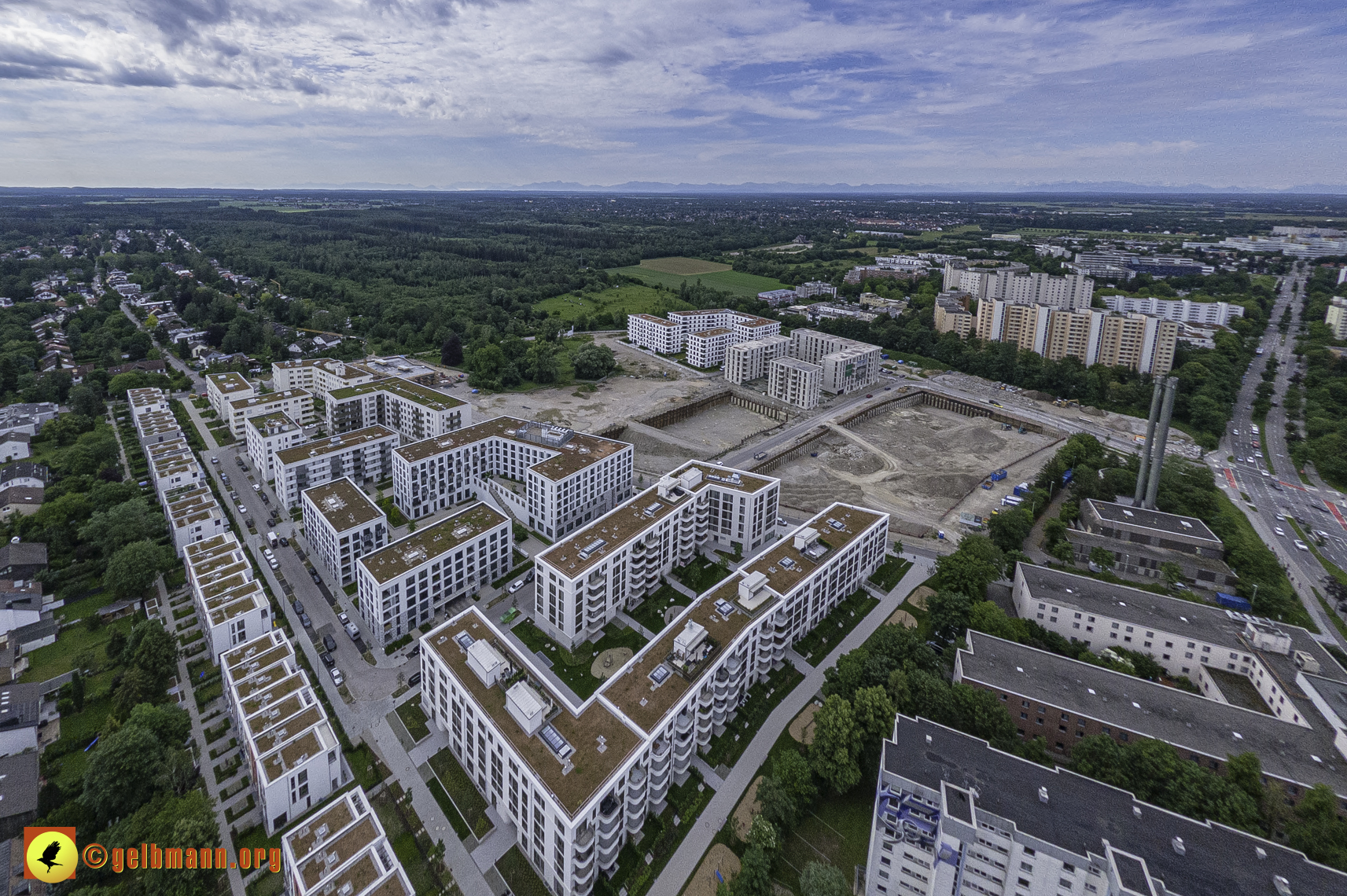 06.06.2024 - Luftbilder der Baustelle Alexisquartier und Pandion Verde in Neuperlach