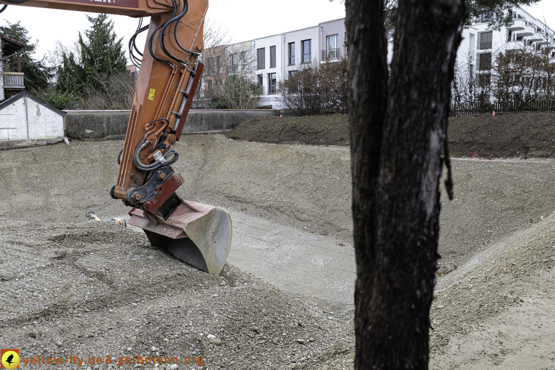 07.12.2024 - Baustelle in der Niederalmstraße Ecke Hugo-Lang-Bogen in Neuperlach