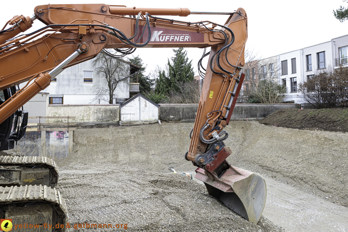 07.12.2024 - Baustelle in der Niederalmstraße Ecke Hugo-Lang-Bogen in Neuperlach