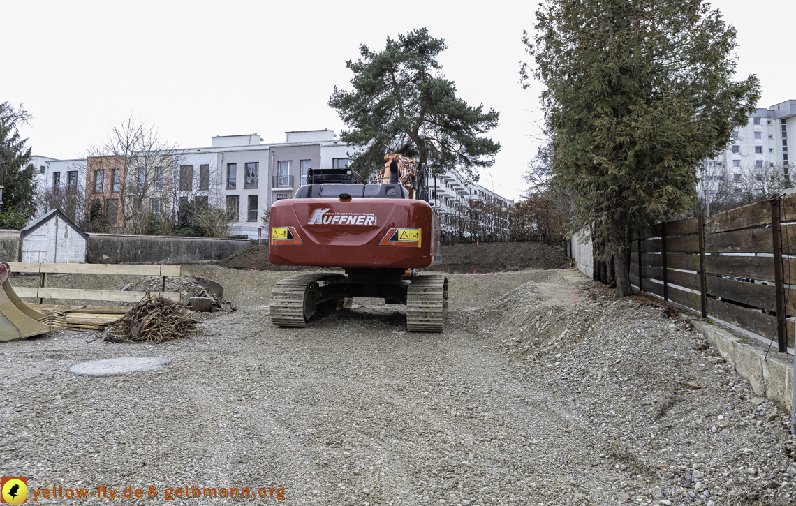 07.12.2024 - Baustelle in der Niederalmstraße Ecke Hugo-Lang-Bogen in Neuperlach