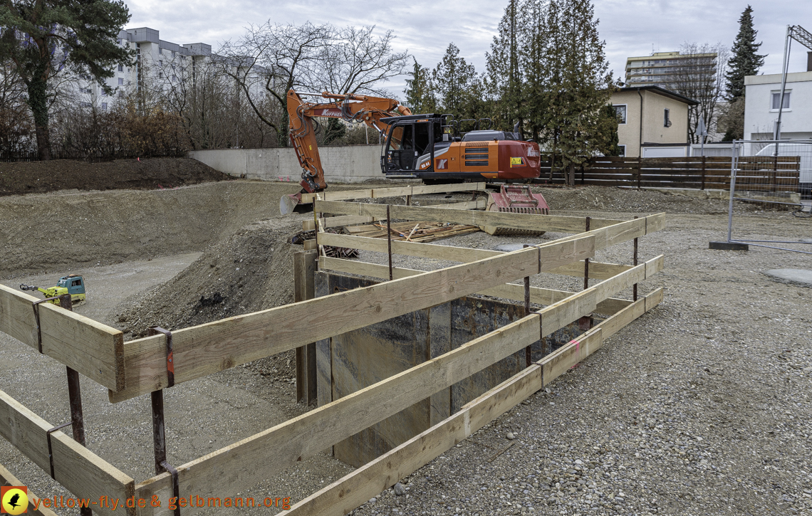 07.12.2024 - Baustelle in der Niederalmstraße Ecke Hugo-Lang-Bogen in Neuperlach