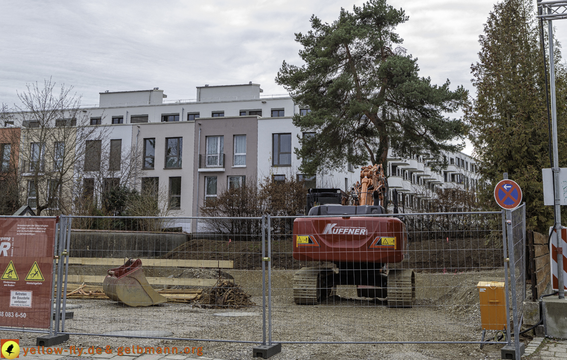 07.12.2024 - Baustelle in der Niederalmstraße Ecke Hugo-Lang-Bogen in Neuperlach