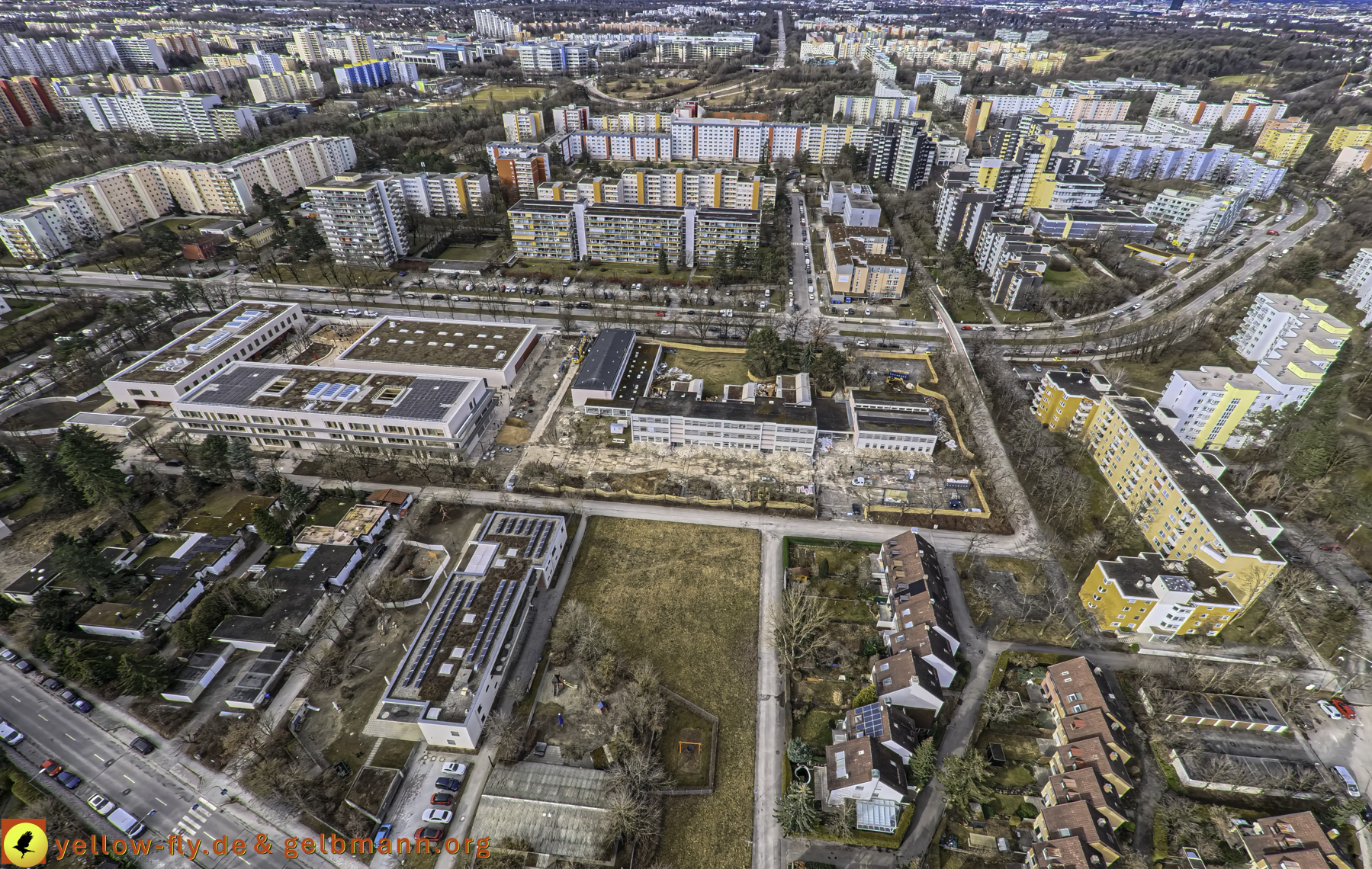 27.02.2025 - Abriss der Grundschule am Karl-Marx-Ring in Neuperlach