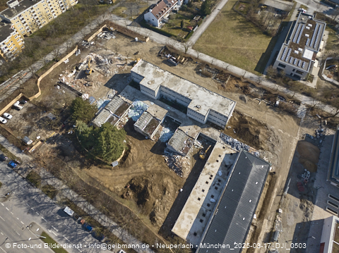 17.03.2025 - Baustelle zur Grundschule am Karl-Marx-Ring in Neuperlach