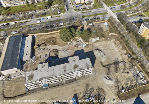 04.04.2025 - Baustelle zur Grundschule am Karl-Marx-Ring in Neuperlach