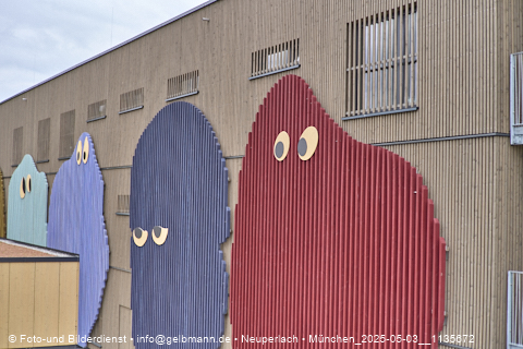 05.05.2025 - Abrissbaustelle Kindergarten an der Heinrich-Wieland-Strasse in Neuperlach