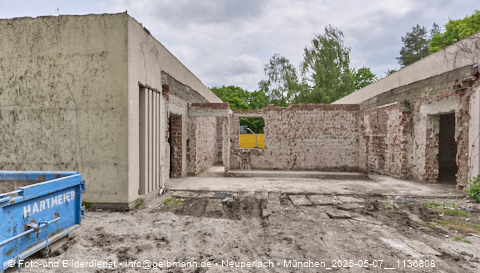 07.05.2025 - Abrissbaustelle Kindergarten an der Heinrich-Wieland-Strasse in Neuperlach