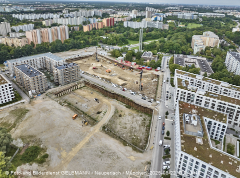 Luftbilder der Baustelle Alexisquartier in Neuperlach