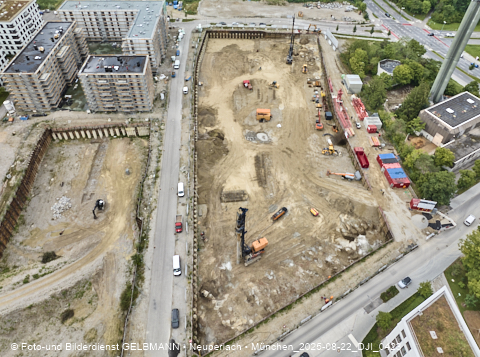 Luftbilder der Baustelle Alexisquartier in Neuperlach