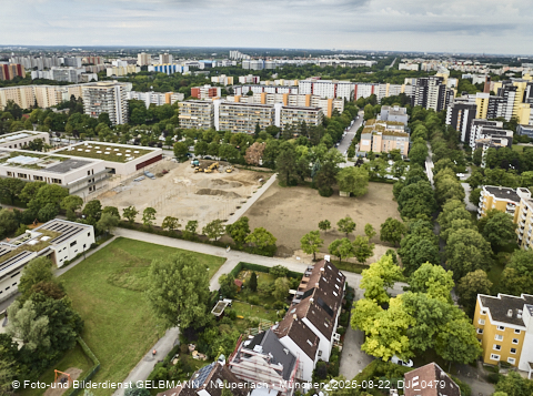 22.08.2025 - Baustelle zur Grundschule am Karl-Marx-Ring in Neuperlach