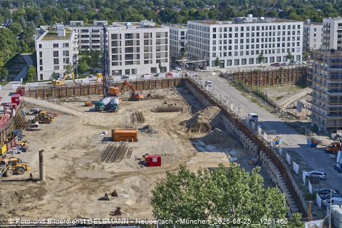 25.08.2025 - DEMOS-Baustelle und BayernHeim-Baustelle Alexiqauartier in Neuperlach
